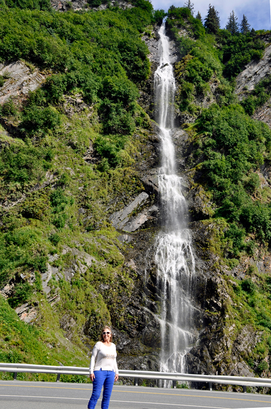 Karen Duquette at Bridalveil Falls